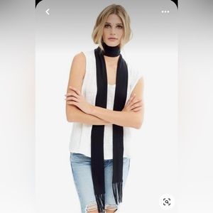NakedCashmere Violet Skinny Fringe Scarf